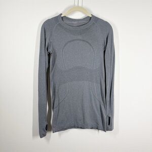 Lululemon Swiftly Tech Long Sleeve Crew Shirt Size 6 Gray‎ Activewear Running